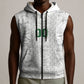 South Africa Indebe Yomhlaba Custom Sleeveless Zip Hoodie Ndebele Art White Edition