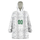 South Africa Indebe Yomhlaba Custom Wearable Blanket Hoodie Ndebele Art White Edition