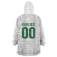 South Africa Indebe Yomhlaba Custom Wearable Blanket Hoodie Ndebele Art White Edition