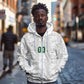 South Africa Indebe Yomhlaba Custom Zip Hoodie Ndebele Art White Edition
