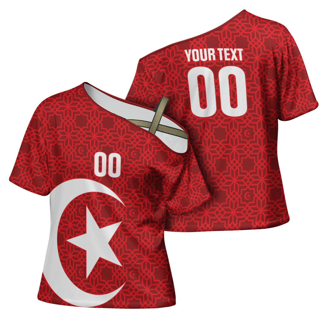 Tunisia Custom Cross Shoulder Shirt Carthage Heritage Edition