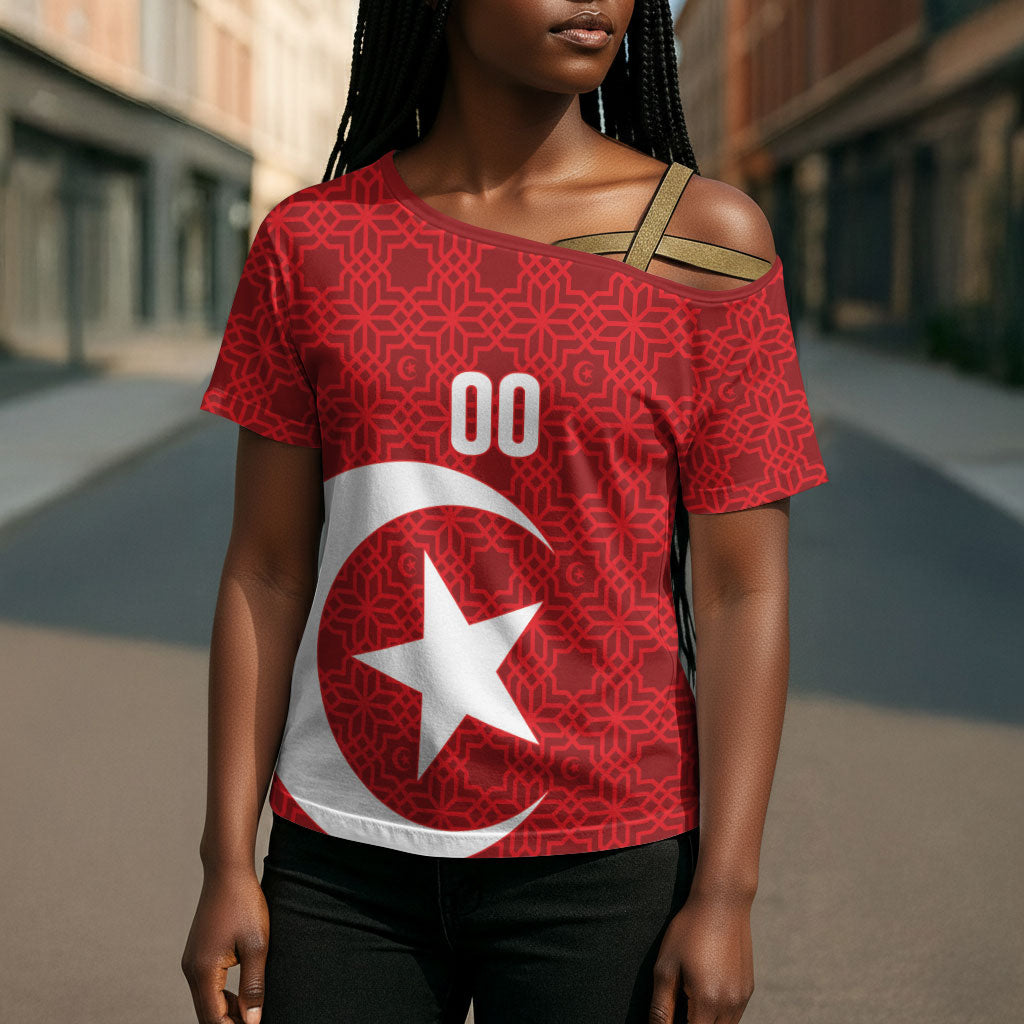 Tunisia Custom Cross Shoulder Shirt Carthage Heritage Edition