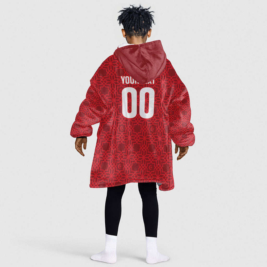 Tunisia Custom Kid Wearable Blanket Hoodie Carthage Heritage Edition