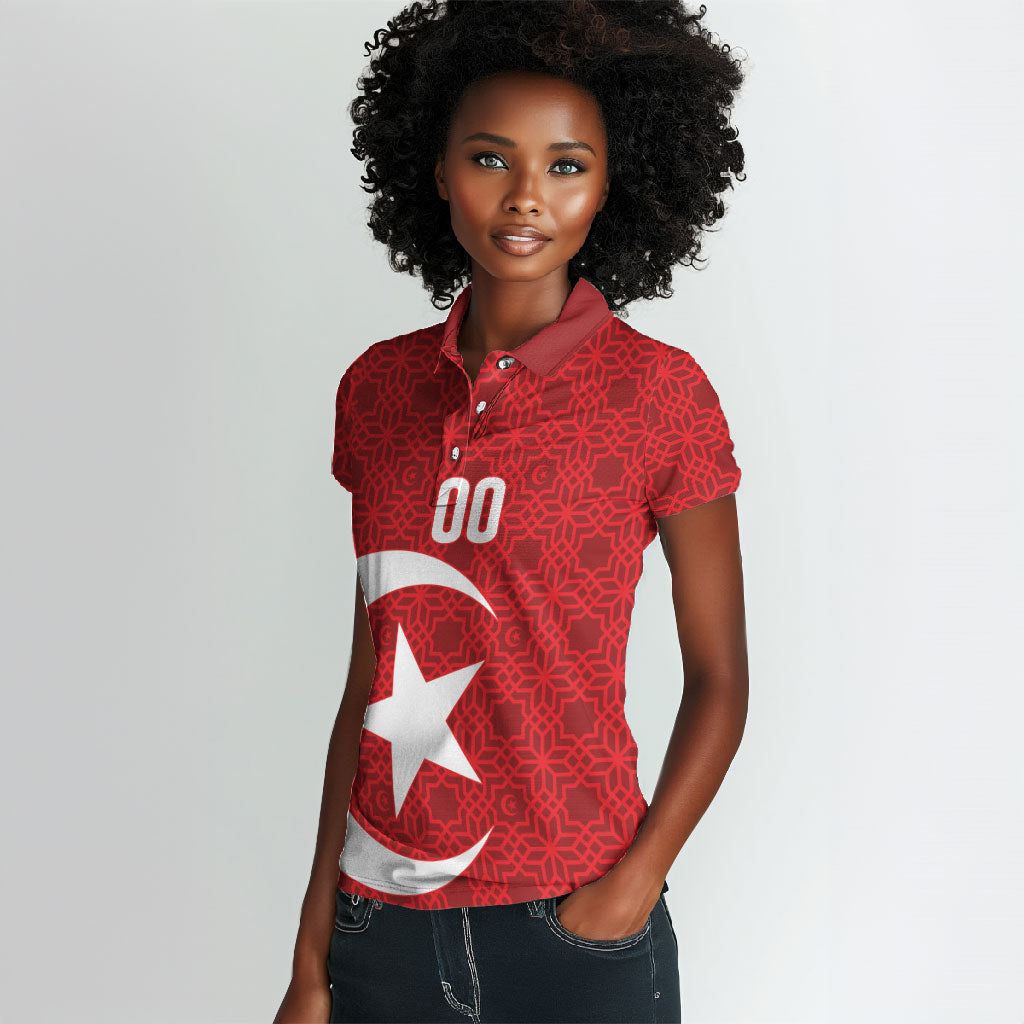 Tunisia Custom Women Polo Shirt Carthage Heritage Edition