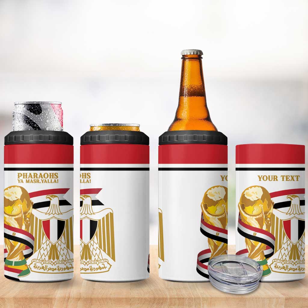 Personalized Egypt WC26 Future Champions 4 in 1 Can Cooler Tumbler Ya Masr Yalla
