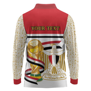 Personalized Egypt WC26 Future Champions Long Sleeve Polo Shirt Ya Masr Yalla