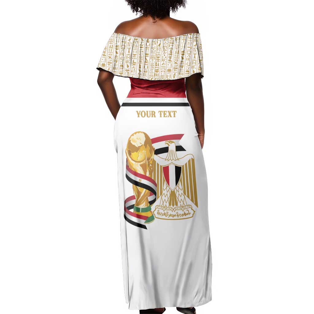 Personalized Egypt WC26 Future Champions Off Shoulder Maxi Dress Ya Masr Yalla