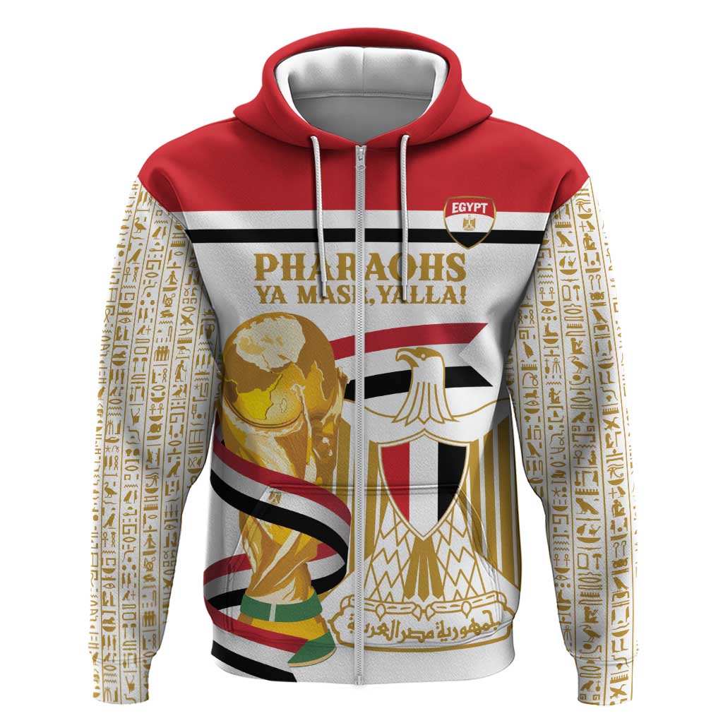 Personalized Egypt WC26 Future Champions Zip Hoodie Ya Masr Yalla