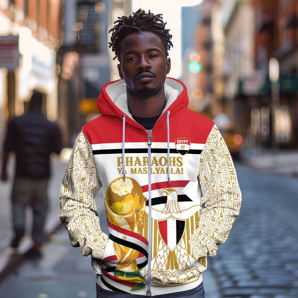 Personalized Egypt WC26 Future Champions Zip Hoodie Ya Masr Yalla