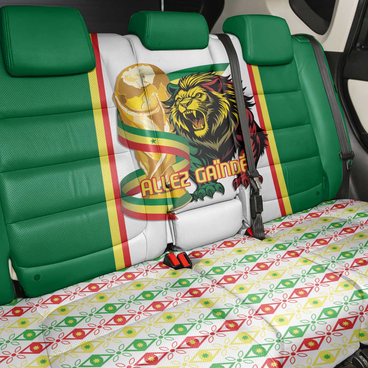 Senegal WC26 Future Champions Back Car Seat Cover Lions de la Teranga Allez Gainde