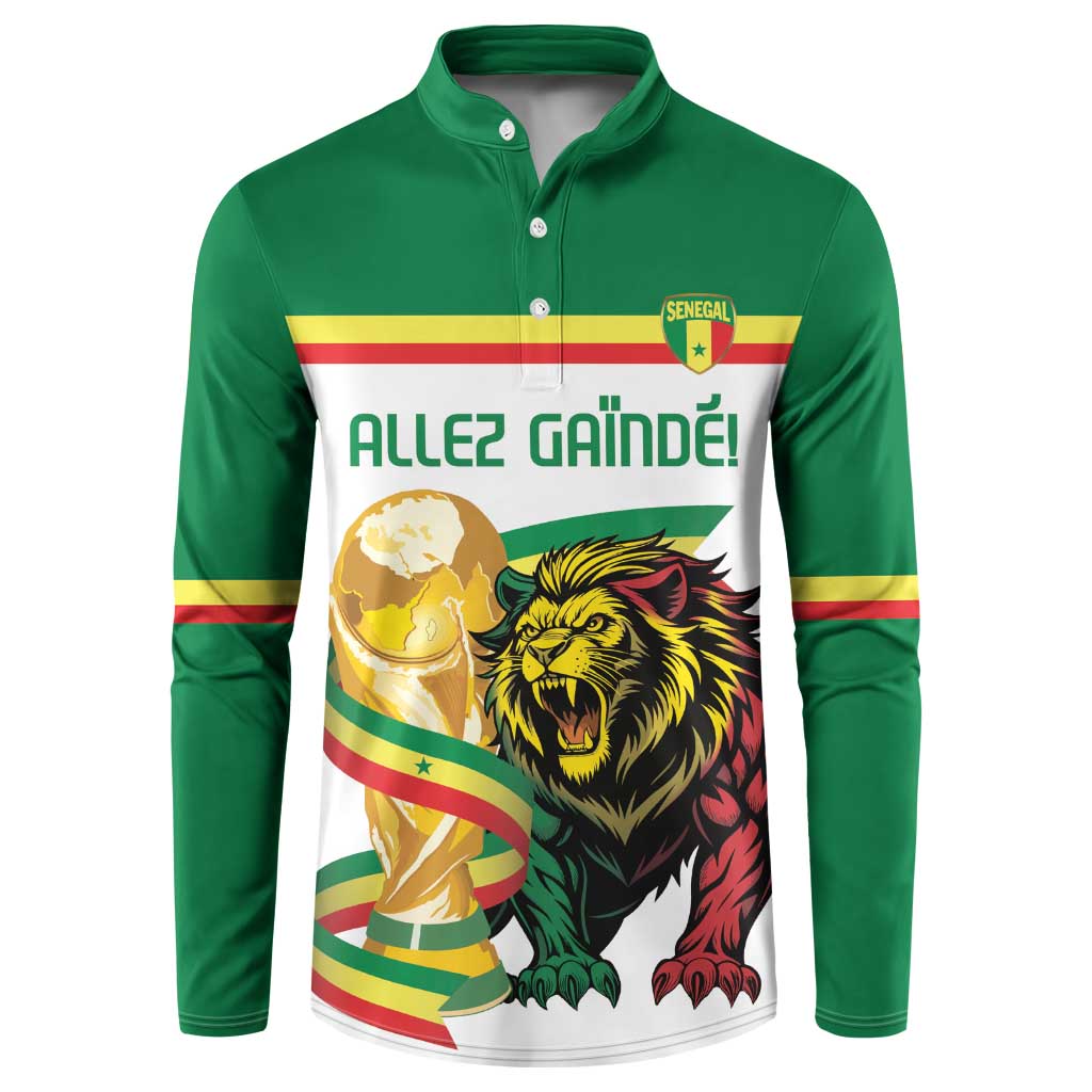 Personalized Senegal WC26 Future Champions Button Sweatshirt Lions de la Teranga Allez Gainde