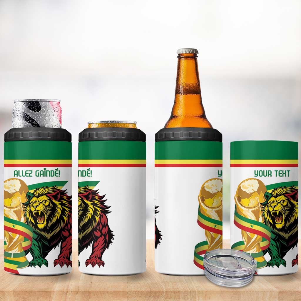 Personalized Senegal WC26 Future Champions 4 in 1 Can Cooler Tumbler Lions de la Teranga Allez Gainde