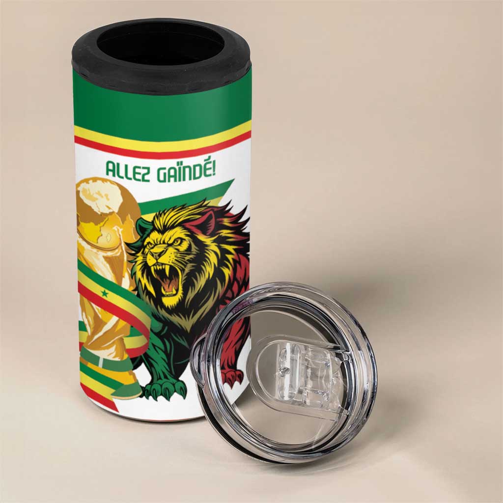 Personalized Senegal WC26 Future Champions 4 in 1 Can Cooler Tumbler Lions de la Teranga Allez Gainde