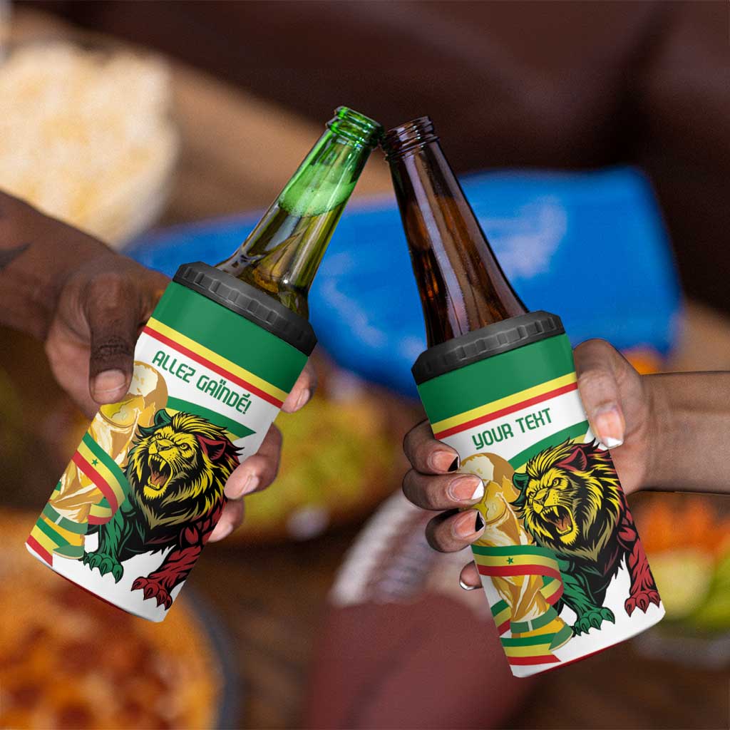 Personalized Senegal WC26 Future Champions 4 in 1 Can Cooler Tumbler Lions de la Teranga Allez Gainde
