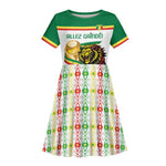 Personalized Senegal WC26 Future Champions Kid Short Sleeve Dress Lions de la Teranga Allez Gainde