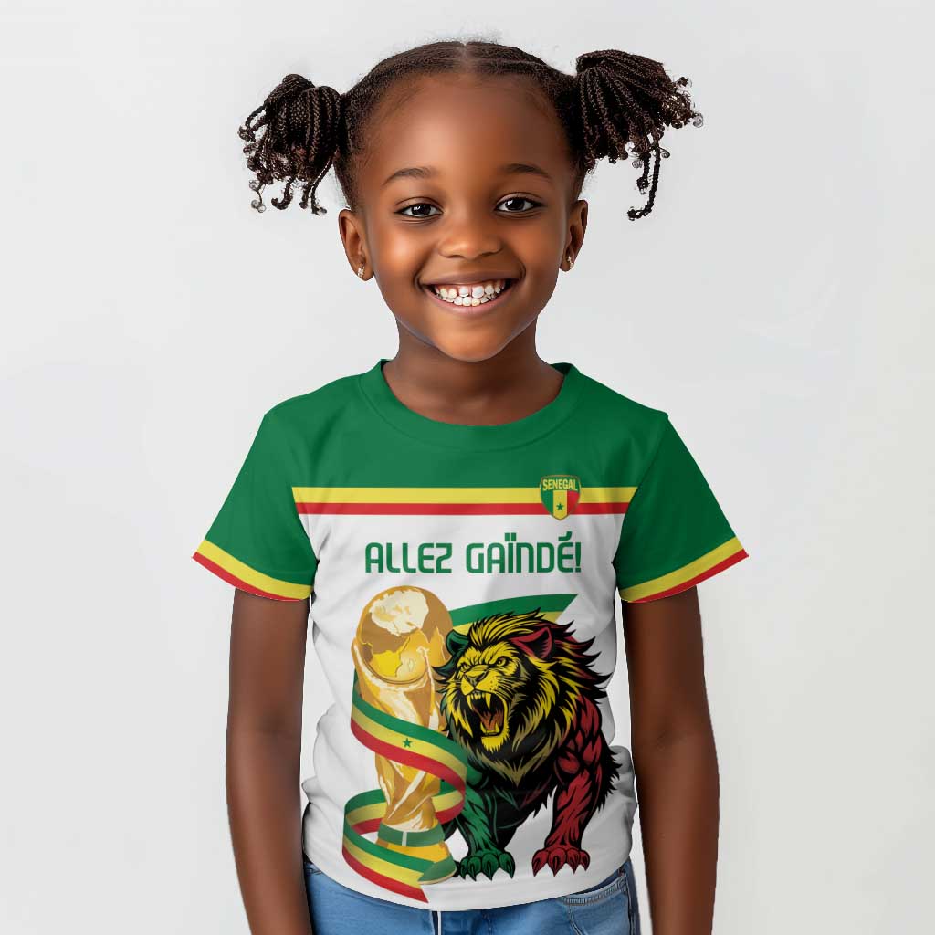Personalized Senegal WC26 Future Champions Kid T shirt Lions de la Teranga Allez Gainde