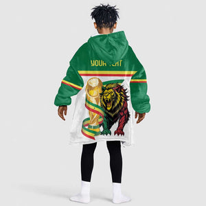 Personalized Senegal WC26 Future Champions Kid Wearable Blanket Hoodie Lions de la Teranga Allez Gainde