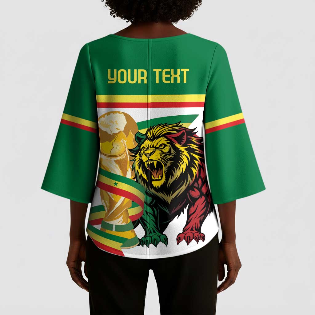 Personalized Senegal WC26 Future Champions Kimono Sleeve Blouse Lions de la Teranga Allez Gainde