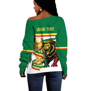 Personalized Senegal WC26 Future Champions Off Shoulder Sweater Lions de la Teranga Allez Gainde