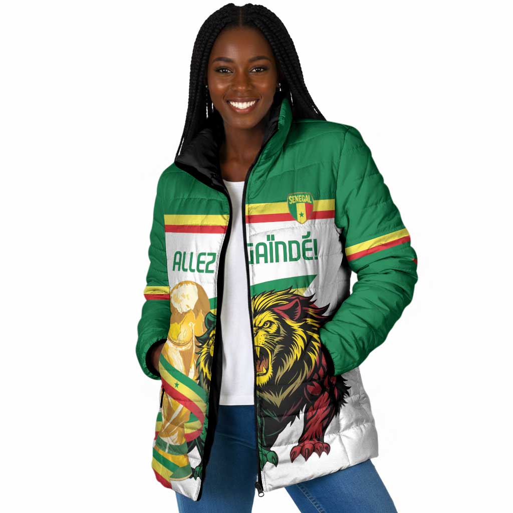 Personalized Senegal WC26 Future Champions Padded Jacket Lions de la Teranga Allez Gainde