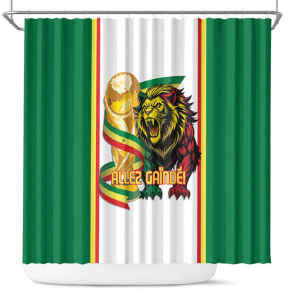 Senegal WC26 Future Champions Shower Curtain Lions de la Teranga Allez Gainde