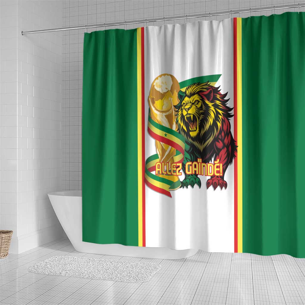 Senegal WC26 Future Champions Shower Curtain Lions de la Teranga Allez Gainde