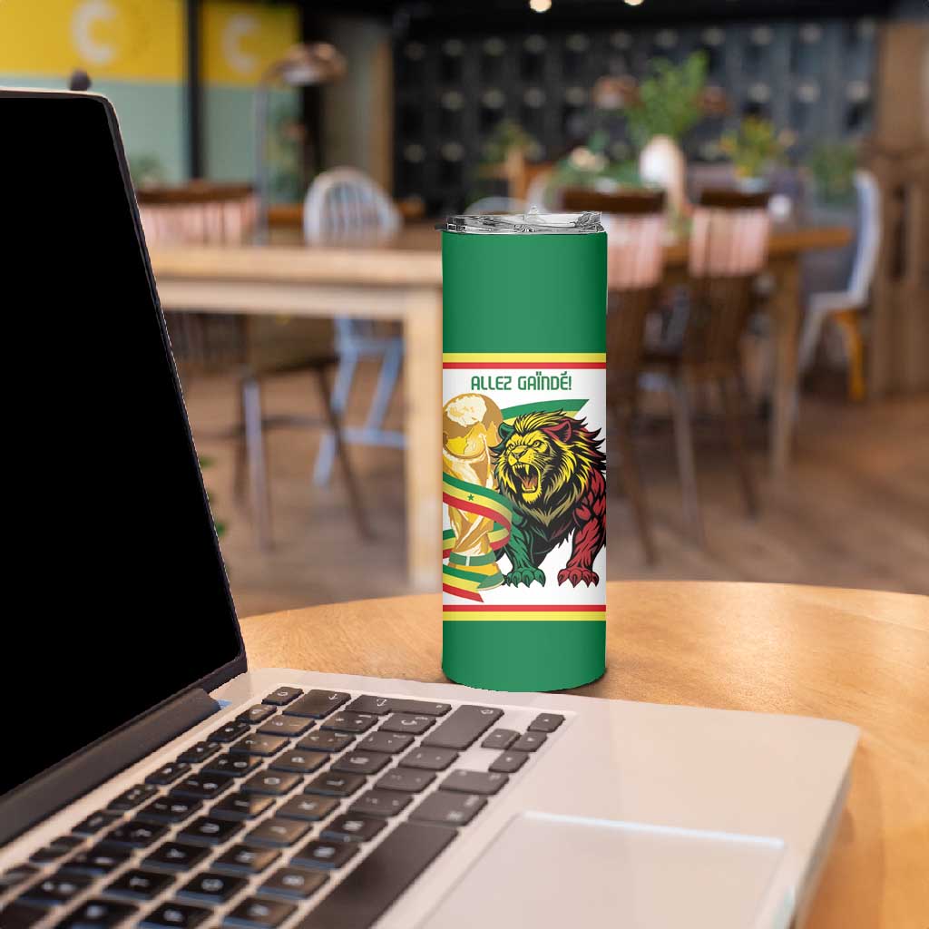 Personalized Senegal WC26 Future Champions Skinny Tumbler Lions de la Teranga Allez Gainde