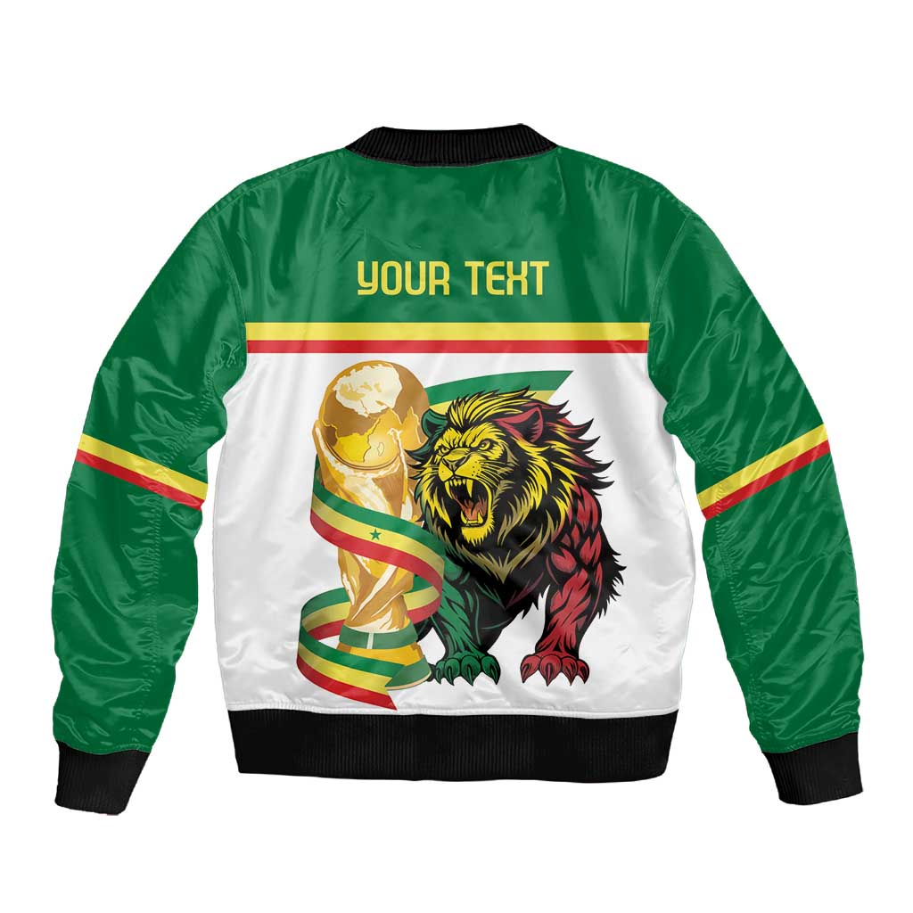 Personalized Senegal WC26 Future Champions Sleeve Zip Bomber Jacket Lions de la Teranga Allez Gainde