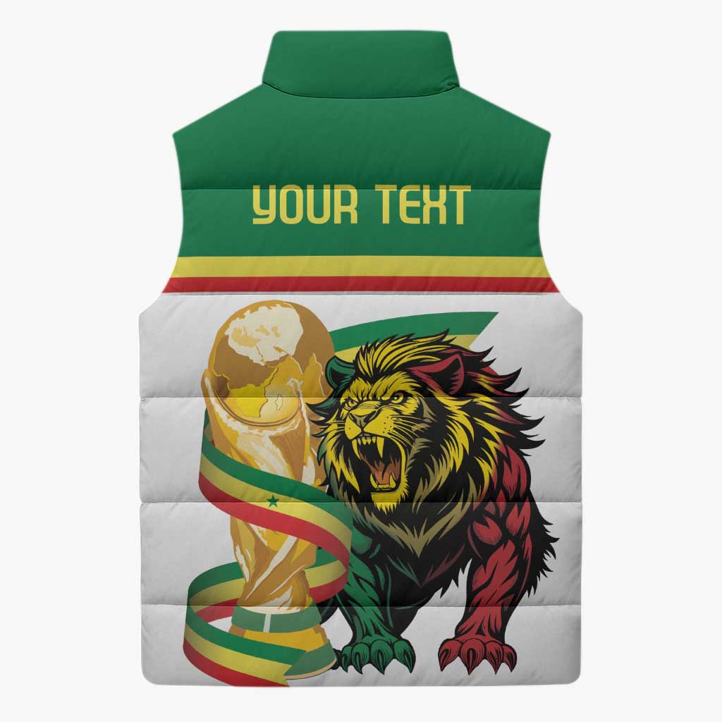 Personalized Senegal WC26 Future Champions Sleeveless Puffer Jacket Lions de la Teranga Allez Gainde