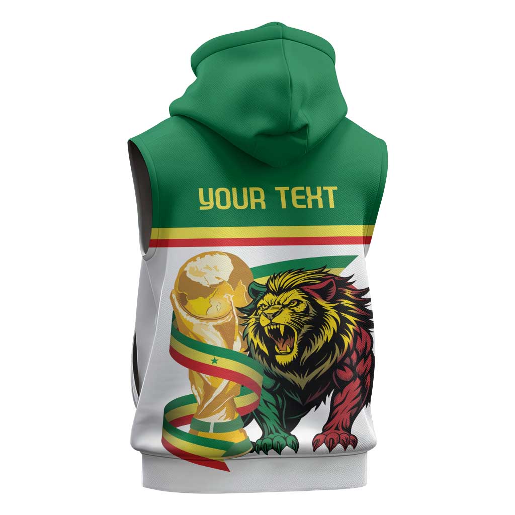 Personalized Senegal WC26 Future Champions Sleeveless Zip Hoodie Lions de la Teranga Allez Gainde