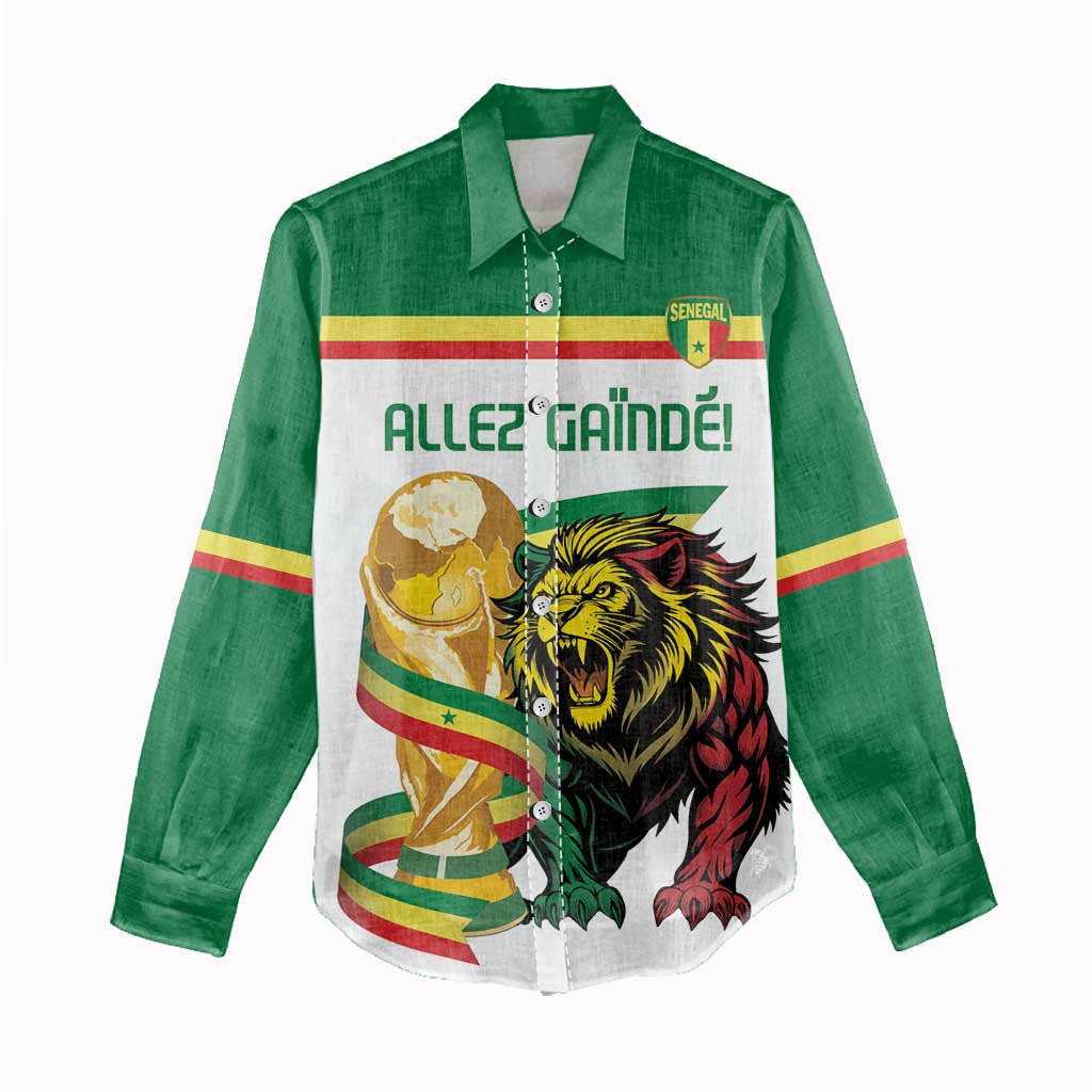 Personalized Senegal WC26 Future Champions Women Casual Shirt Lions de la Teranga Allez Gainde