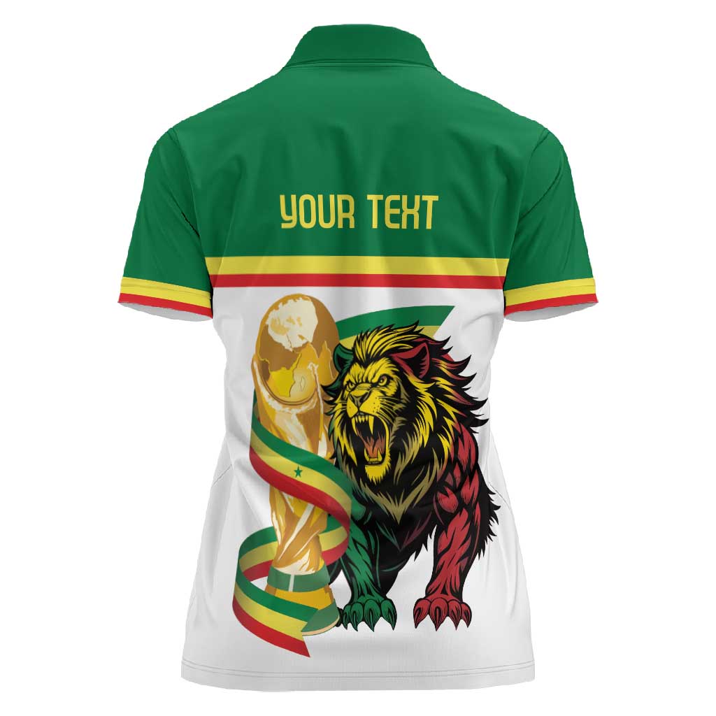 Personalized Senegal WC26 Future Champions Women Polo Shirt Lions de la Teranga Allez Gainde
