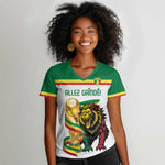 Personalized Senegal WC26 Future Champions Women V-Neck T-Shirt Lions de la Teranga Allez Gainde