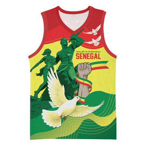 Personalized Senegal Independence Day Basketball Jersey African Renaissance Monument
