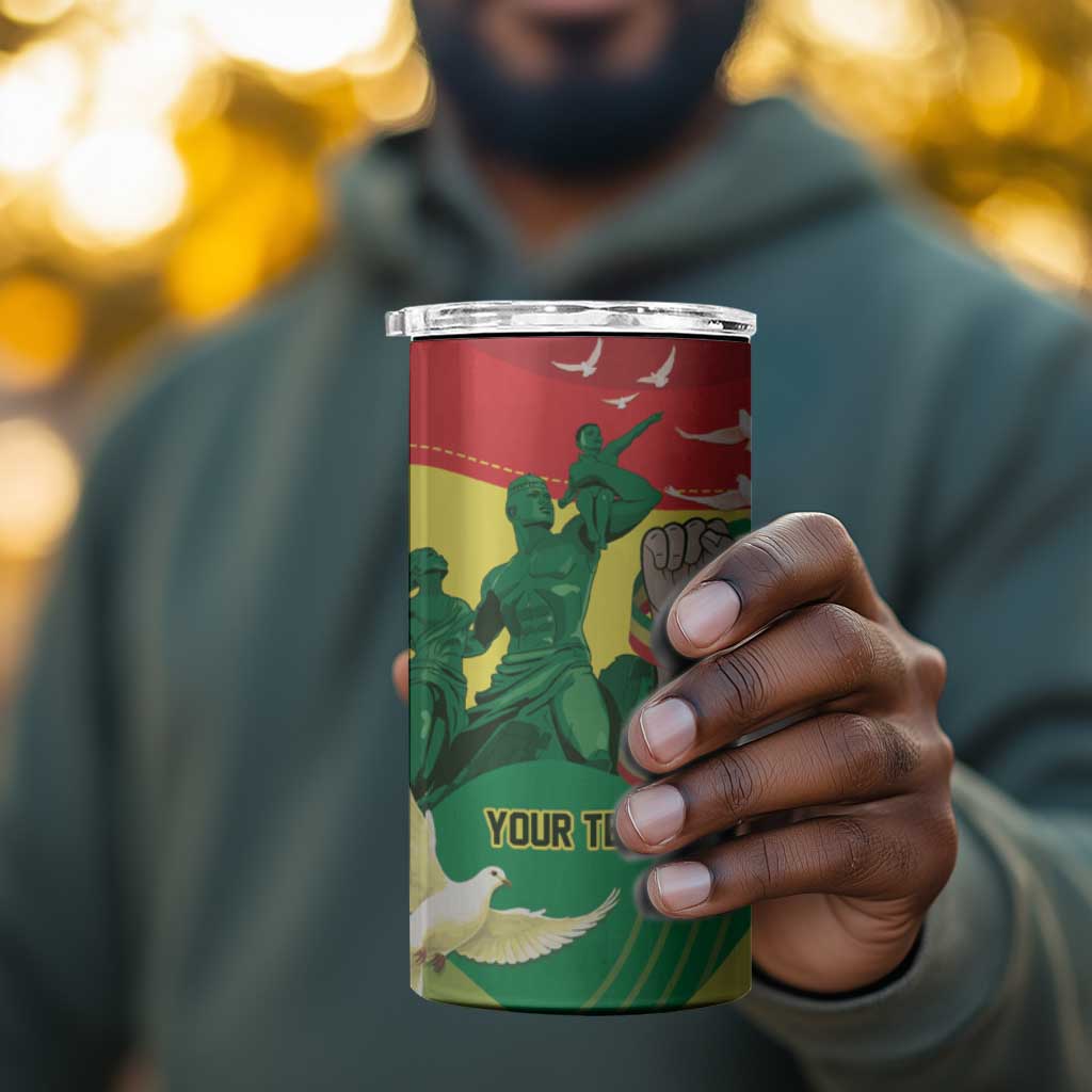 Personalized Senegal Independence Day 4 in 1 Can Cooler Tumbler African Renaissance Monument