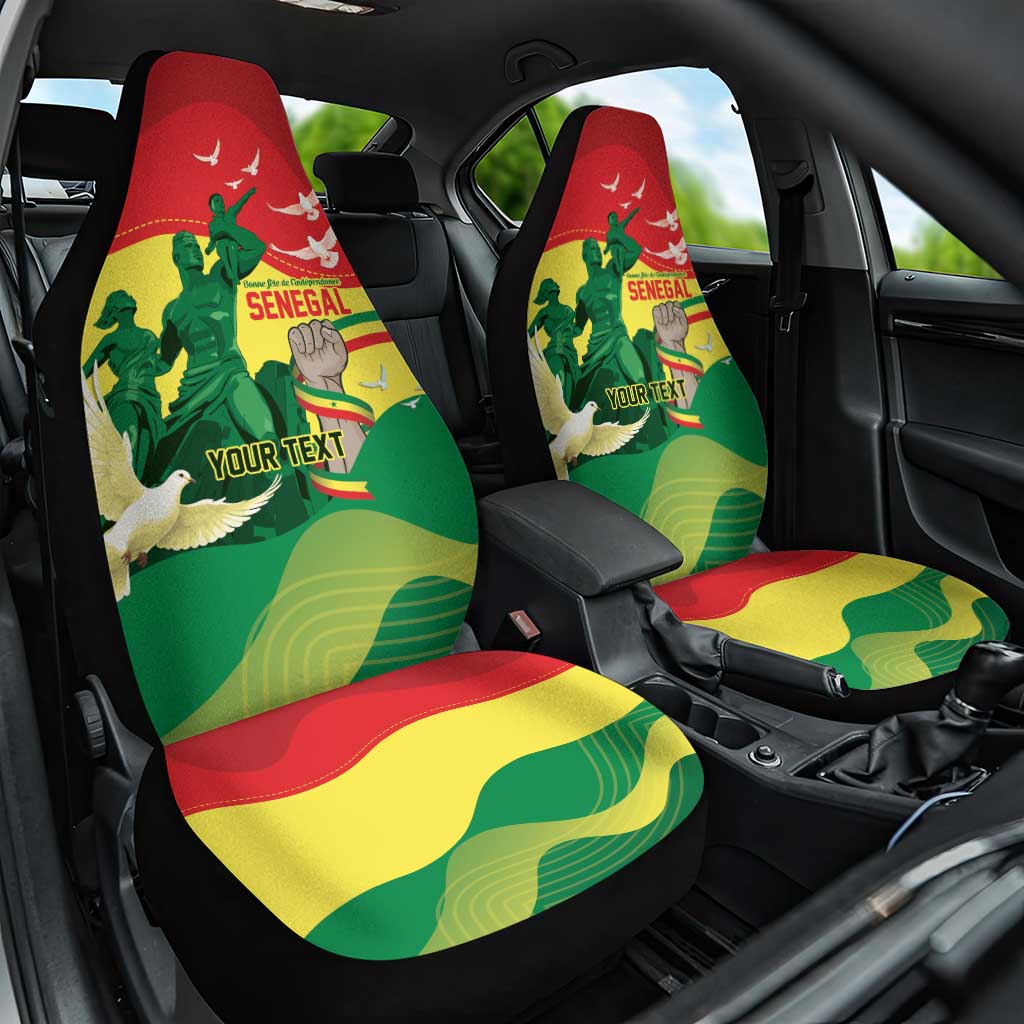 Personalized Senegal Independence Day Car Seat Cover African Renaissance Monument