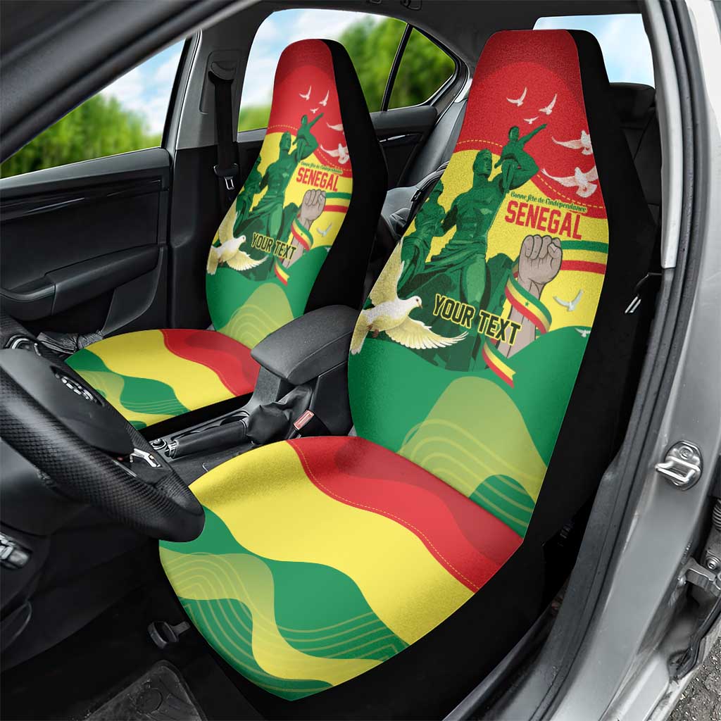 Personalized Senegal Independence Day Car Seat Cover African Renaissance Monument
