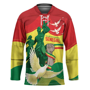Personalized Senegal Independence Day Hockey Jersey African Renaissance Monument