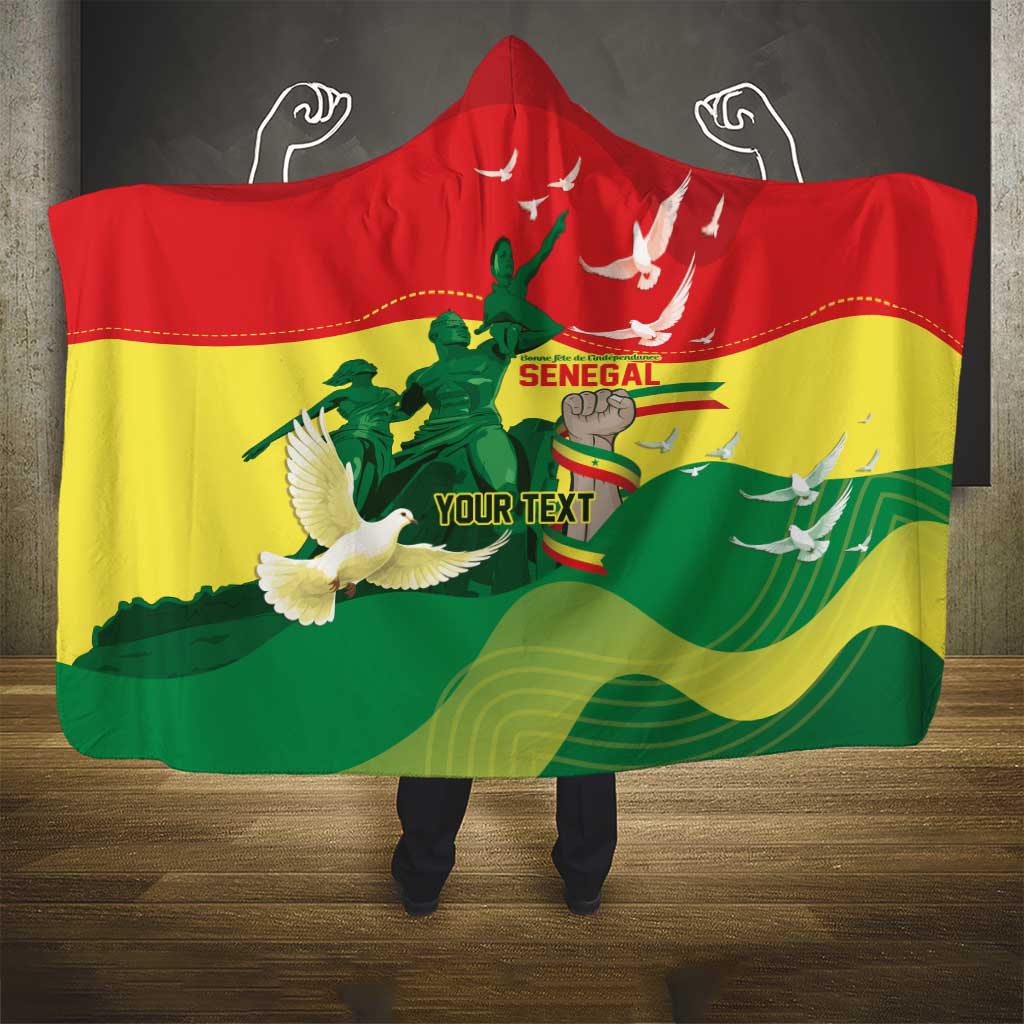 Personalized Senegal Independence Day Hooded Blanket African Renaissance Monument