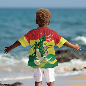 Personalized Senegal Independence Day Kid Hawaiian Shirt African Renaissance Monument