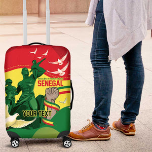 Personalized Senegal Independence Day Luggage Cover African Renaissance Monument