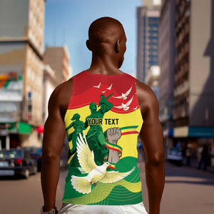 Personalized Senegal Independence Day Men Tank Top African Renaissance Monument