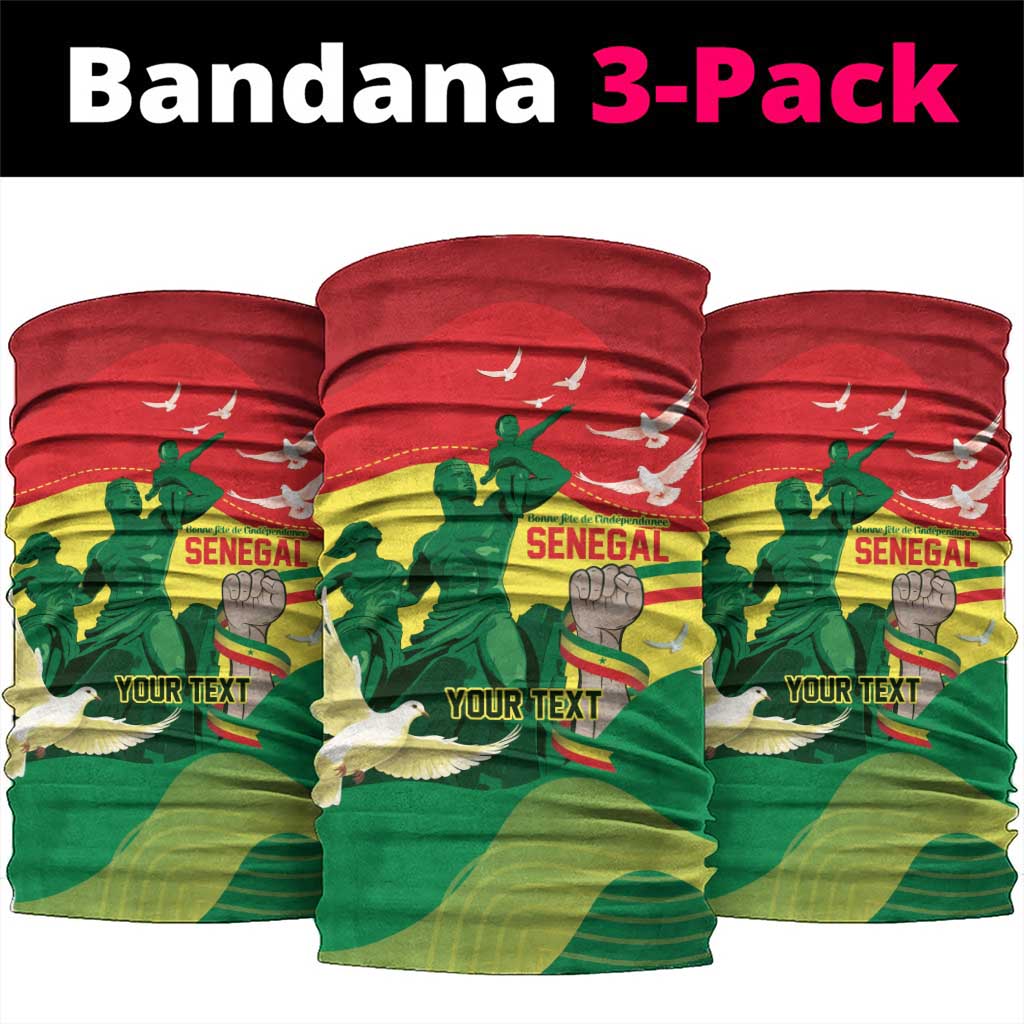 Personalized Senegal Independence Day Neck Gaiter African Renaissance Monument