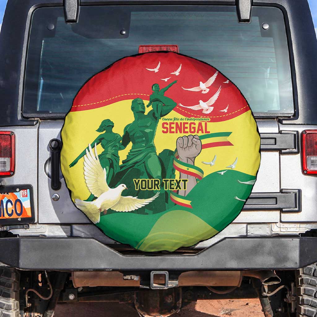 Personalized Senegal Independence Day Spare Tire Cover African Renaissance Monument