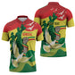 Personalized Senegal Independence Day Zipper Polo Shirt African Renaissance Monument