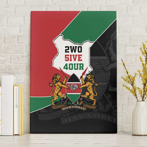 Kenya 254 Canvas Wall Art Kenyan Flag Map Double Lion Shield - African Pride