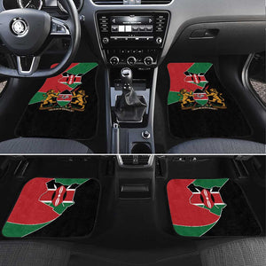 Kenya 254 Car Mats Kenyan Flag Map Double Lion Shield - African Pride