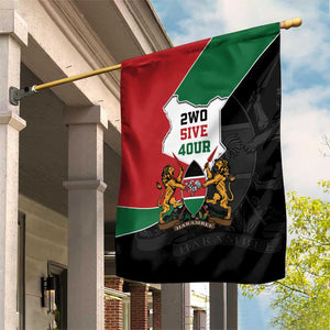 Kenya 254 Garden Flag Kenyan Flag Map Double Lion Shield - African Pride