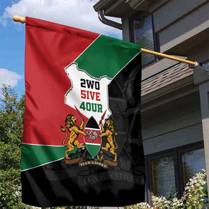 Kenya 254 Garden Flag Kenyan Flag Map Double Lion Shield - African Pride