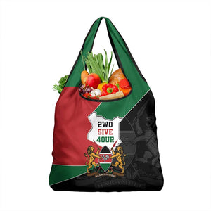 Kenya 254 Grocery Bag Kenyan Flag Map Double Lion Shield - African Pride
